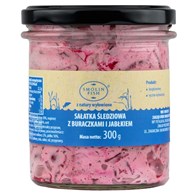 SAŁATKA ŚLEDZIOWA Z BURACZKIEM I JABŁKIEM 300 g - SMOLIN FISH (NA ZAMÓWIENIE)