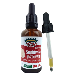 GRZYBY SOPLÓWKA JEŻOWATA (LION'S MANE) EKSTRAKT W KROPLACH 50 ml - ROYAL BRAND