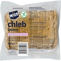CHLEB CIEMNY KROJONY BEZGLUTENOWY 250 g - WISO