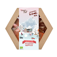 BOX PREZENTOWY ŚWIĄTECZNY - MIX WEGAŃSKICH KRÓWEK BEZGLUTENOWYCH BIO 195 g - ME GUSTO (PRODUKT SEZONOWY)