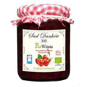 WIŚNIA 80 % Z CUKREM TRZCINOWYM BIO 270 g - SAD DANKÓW