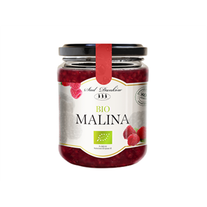 MALINA 80 % Z CUKREM TRZCINOWYM BIO 270 g - SAD DANKÓW