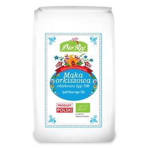 MĄKA ORKISZOWA CHLEBOWA TYP 700 BIO (POLSKA) 500 g - BIO RAJ