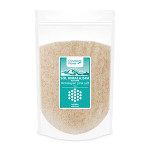 SÓL HIMALAJSKA RÓŻOWA DROBNO MIELONA 1 kg - CRYSTALLINE PLANET