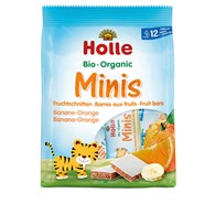 BATONIKI MINI BANAN - POMARAŃCZA OD 12 MIESIĄCA BIO (8 x 12,5 g) 100 g - HOLLE