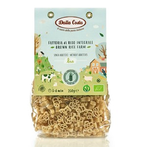 MAKARON (RYŻOWY RAZOWY) FARMA BEZGLUTENOWY BIO 250 g - DALLA COSTA