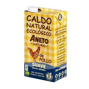 BULION DROBIOWY BEZ DODATKU SOLI W PŁYNIE BEZGLUTENOWY BIO 1 L - ANETO NATURAL
