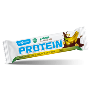 BATON PROTEINOWY BANANOWY W MLECZNEJ CZEKOLADZIE BEZGLUTENOWY 50 g - MAXSPORT