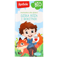HERBATKA DLA DZIECI - DZIKA RÓŻA I ROKITNIK PO 9 MIESIĄCU BIO (20 x 1,5 g) 30 g - APOTHEKE