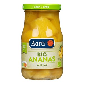 ANANAS KAWAŁKI W LEKKIM SYROPIE BIO 350 g (190 g) (SŁOIK) - AARTS