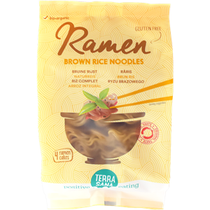 MAKARON (RYŻOWY RAZOWY) NOODLE RAMEN BEZGLUTENOWY BIO 280 g - TERRASANA