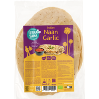 CHLEB NAAN CZOSNKOWY BIO 240 g - TERRASANA