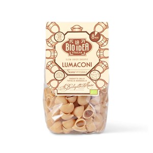 MAKARON (SEMOLINOWY PÓŁRAZOWY) LUMACONI BIO 375 g - LA BIO IDEA