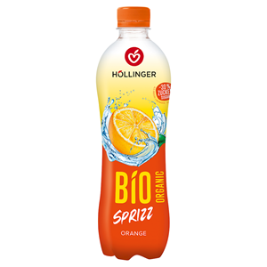 NAPÓJ GAZOWANY POMARAŃCZOWY 30 % MNIEJ CUKRU BIO 500 ml - HOLLINGER