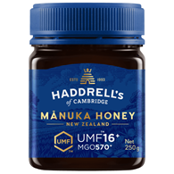 MIÓD MANUKA UMF 16+ MGO 570+ 250 g - HADDRELL'S OF CAMBRIDGE
